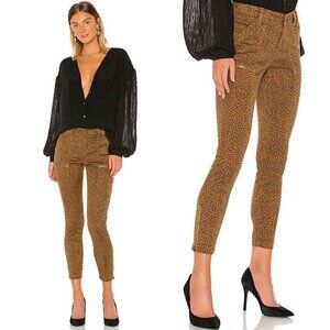 NWT JOIE Size 24 Park Skinny Animal Print Utility Pants Lacquer/Brown MSRP $248